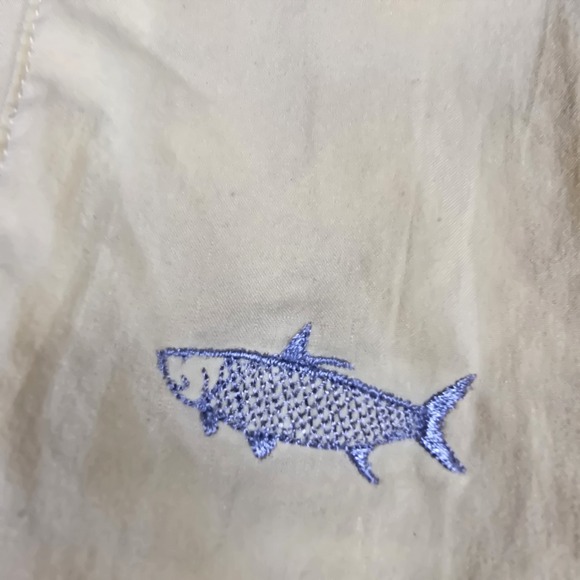 TARPONWEAR Simms Mens Size‎ XXL Vintage Yellow Vented Fishing Button Front Shirt - Picture 4 of 9